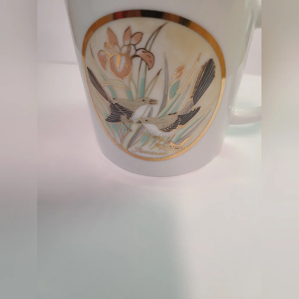 Vintage Lefton China 1988 Japan Gold Trim Tennessee Mug